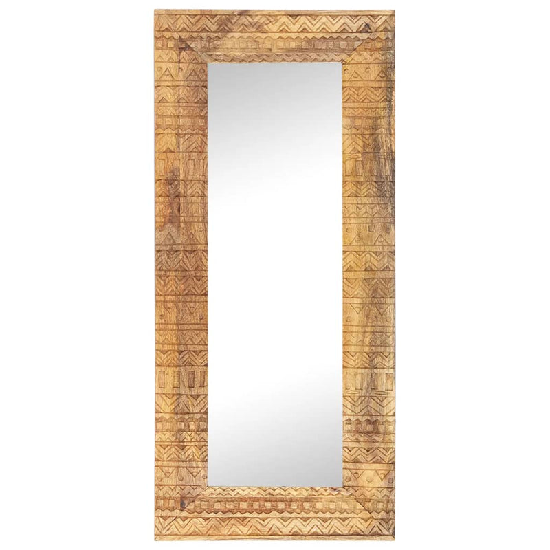 Afbeelding laden in galerijviewer, Vidaxl spiegel handgesneden 110x50x2,5 cm massief mangohout
