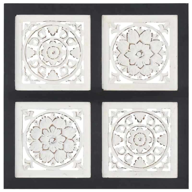 Load image into Gallery viewer, Vidaxl wandpaneel handgesneden 40x40x1,5 cm mdf zwart en wit
