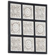 Vidaxl wandpaneel handgesneden 60x60x1,5 cm mdf zwart en wit