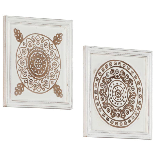 Vidaxl wandpanelen 2 st handgesneden 40x40x1,5 cm mdf