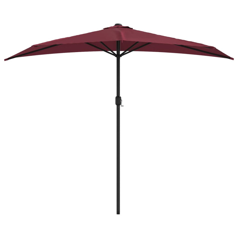 Load image into Gallery viewer, Vidaxl balkonparasol half aluminium paal 270x144x222 cm bordeauxrood
