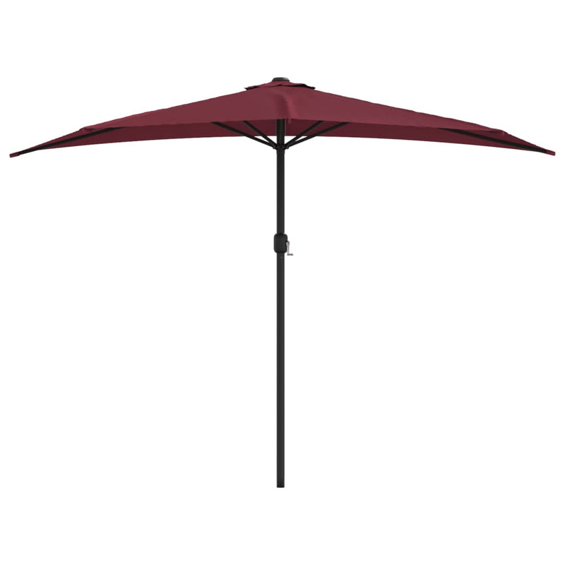 Load image into Gallery viewer, Vidaxl balkonparasol half aluminium paal 300x155x223 cm bordeauxrood
