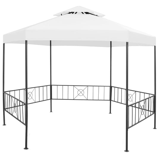 Vidaxl tuinprieel 180 g m² 323x275x265 cm wit