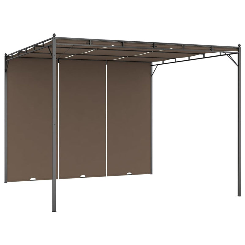 Load image into Gallery viewer, VidaXL Tuinprieel met zijgordijn 3x3x2,25 m taupe

