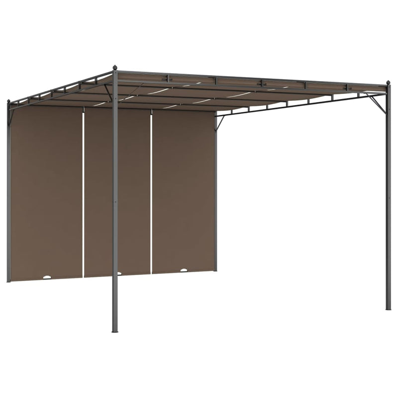 Load image into Gallery viewer, VidaXL Tuinprieel met zijgordijn 4x3x2,25 m taupe
