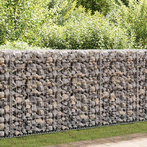 Vidaxl schanskorfmuur met deksels 60x30x100 cm gegalvaniseerd staal