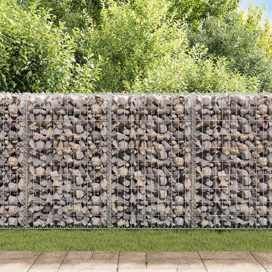 Vidaxl schanskorfmuur met deksels 60x50x150 cm gegalvaniseerd staal