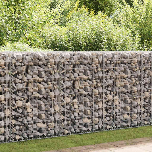 Vidaxl schanskorfmuur met deksels 60x50x150 cm gegalvaniseerd staal