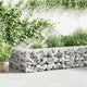 Vidaxl schanskorfmuur met deksels 300x30x50 cm gegalvaniseerd staal