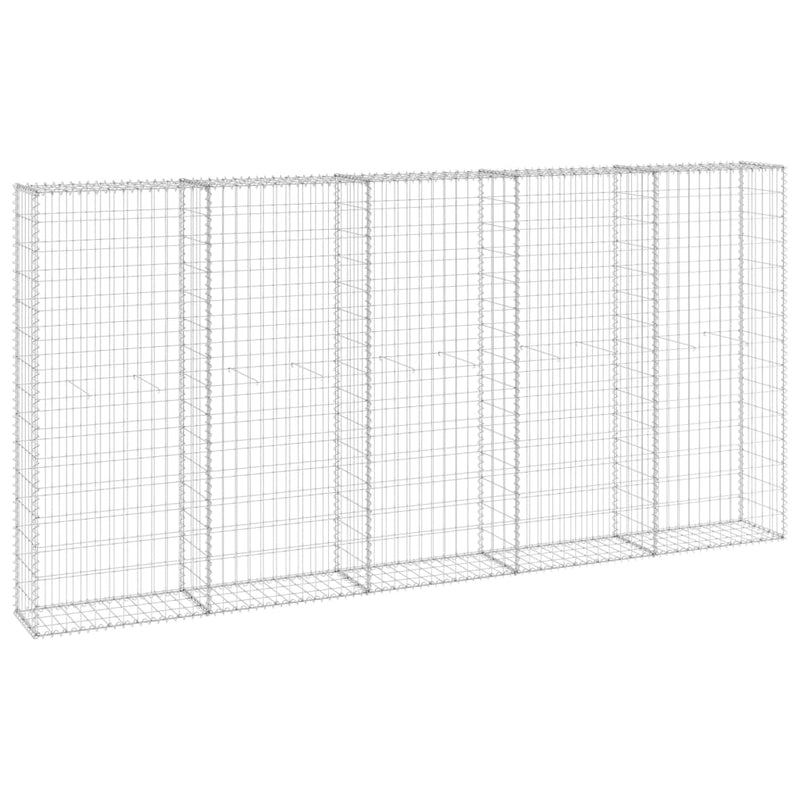 Load image into Gallery viewer, VidaXL Schanskorfmuur met deksels 300x30x150 cm gegalvaniseerd staal
