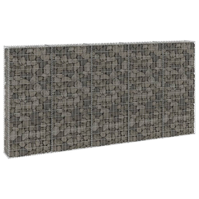 Load image into Gallery viewer, VidaXL Schanskorfmuur met deksels 300x30x150 cm gegalvaniseerd staal
