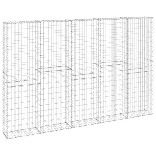 VidaXL Schanskorfmuur met deksels 300x30x200 cm gegalvaniseerd staal