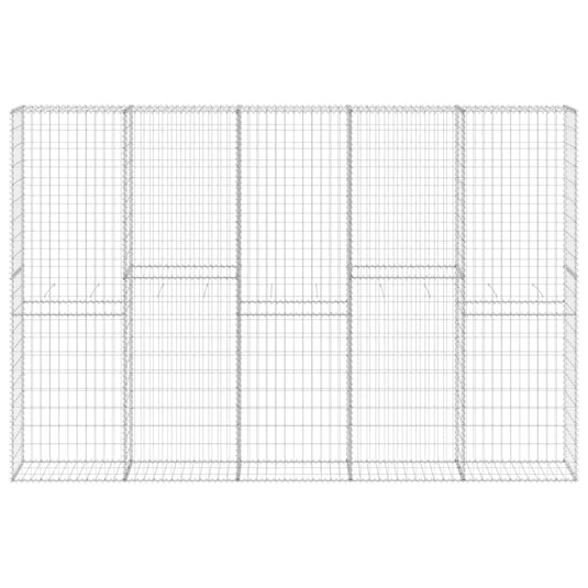 VidaXL Schanskorfmuur met deksels 300x30x200 cm gegalvaniseerd staal