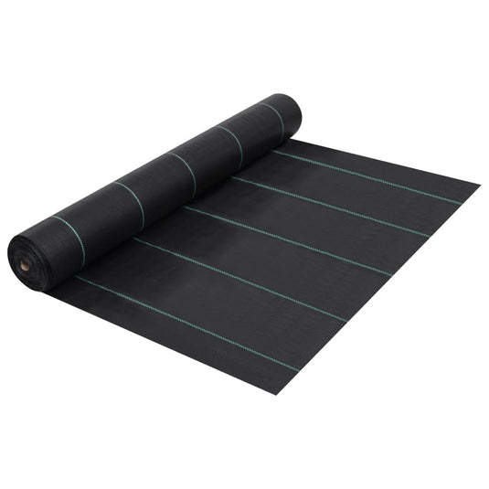 Vidaxl worteldoek 1x200 m pp zwart