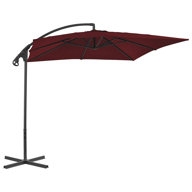 Chargez l'image dans la visionneuse de la galerie, Vidaxl zweefparasol met stalen paal 250x250 cm wijnrood
