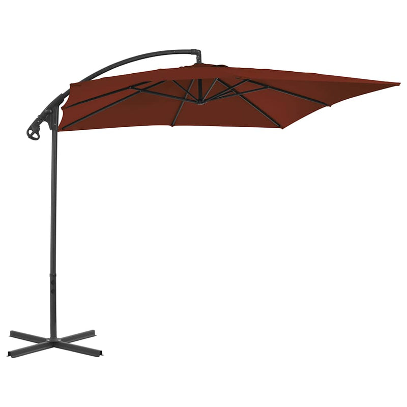 Chargez l'image dans la visionneuse de la galerie, Vidaxl zweefparasol met stalen paal 250x250 cm terracottakleurig
