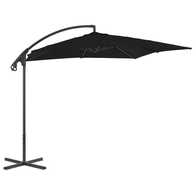 Load image into Gallery viewer, VidaXL Zweefparasol met stalen paal 250x250 cm zwart
