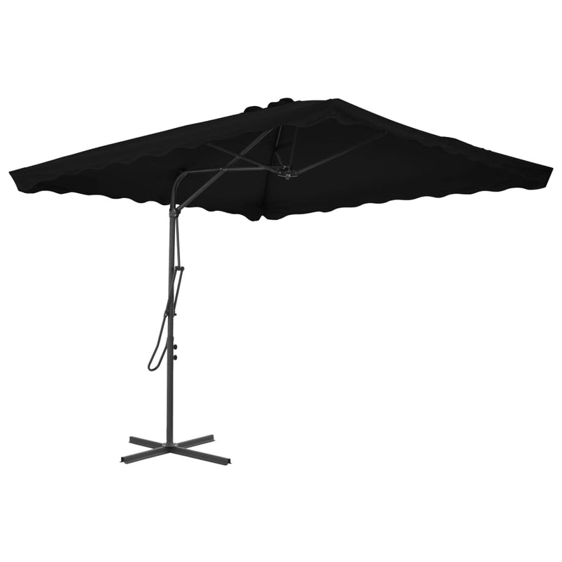 Load image into Gallery viewer, Vidaxl parasol met stalen paal 250x250x230 cm zwart
