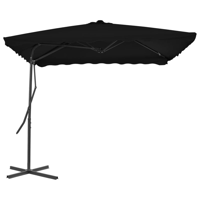 Load image into Gallery viewer, Vidaxl parasol met stalen paal 250x250x230 cm zwart
