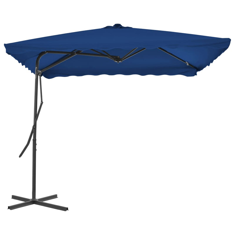 Load image into Gallery viewer, Vidaxl parasol met stalen paal 250x250x230 cm blauw
