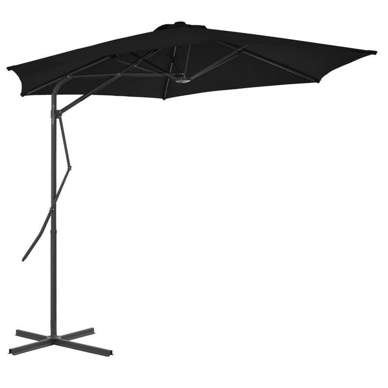 Load image into Gallery viewer, Vidaxl parasol met stalen paal 300x230 cm zwart

