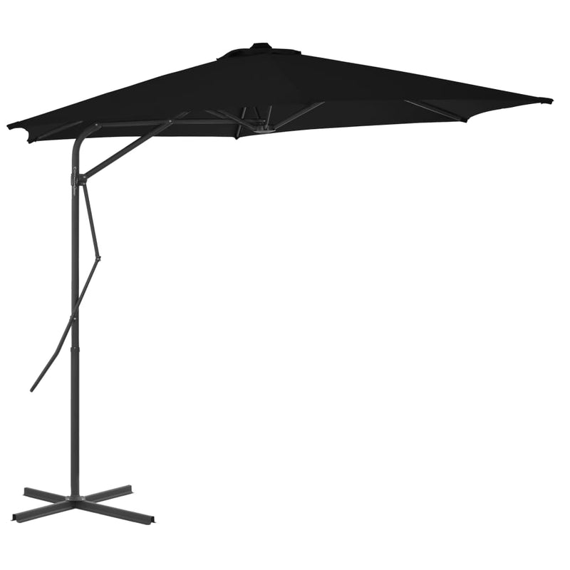 Load image into Gallery viewer, Vidaxl parasol met stalen paal 300x230 cm zwart
