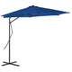 Vidaxl parasol met stalen paal 300x230 cm blauw