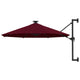 Vidaxl wandparasol met led's 300 cm bordeauxrood