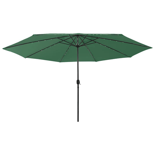 Vidaxl parasol met led-verlichting 400 cm groen