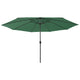 Vidaxl parasol met led-verlichting 400 cm groen
