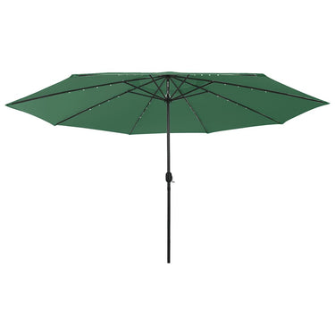 Vidaxl parasol met led-verlichting 400 cm groen