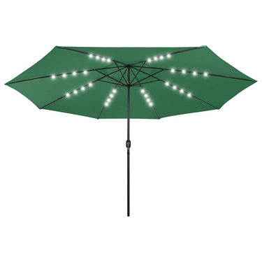 Vidaxl parasol met led-verlichting 400 cm groen