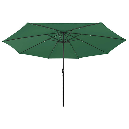 Vidaxl parasol met led-verlichting 400 cm groen