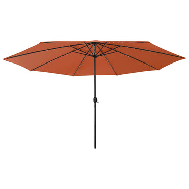 Vidaxl parasol met led-verlichting 400 cm terracottakleurig