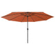 Vidaxl parasol met led-verlichting 400 cm terracottakleurig