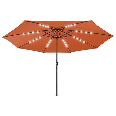 Vidaxl parasol met led-verlichting 400 cm terracottakleurig
