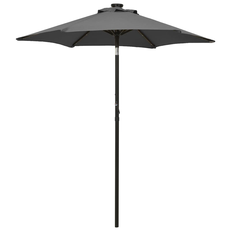 Load image into Gallery viewer, Vidaxl parasol met led-verlichting 200x211 cm aluminium antracietkleur
