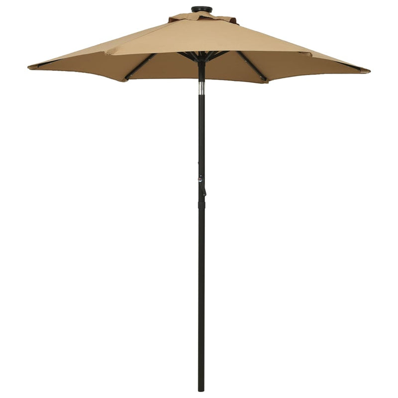 Load image into Gallery viewer, Vidaxl parasol met led-verlichting 200x211 cm aluminium taupe
