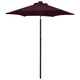 Vidaxl parasol met led-verlichting 200x211 cm aluminium bordeauxrood