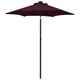 VidaXL Parasol met LED-verlichting 200x211 cm aluminium bordeauxrood