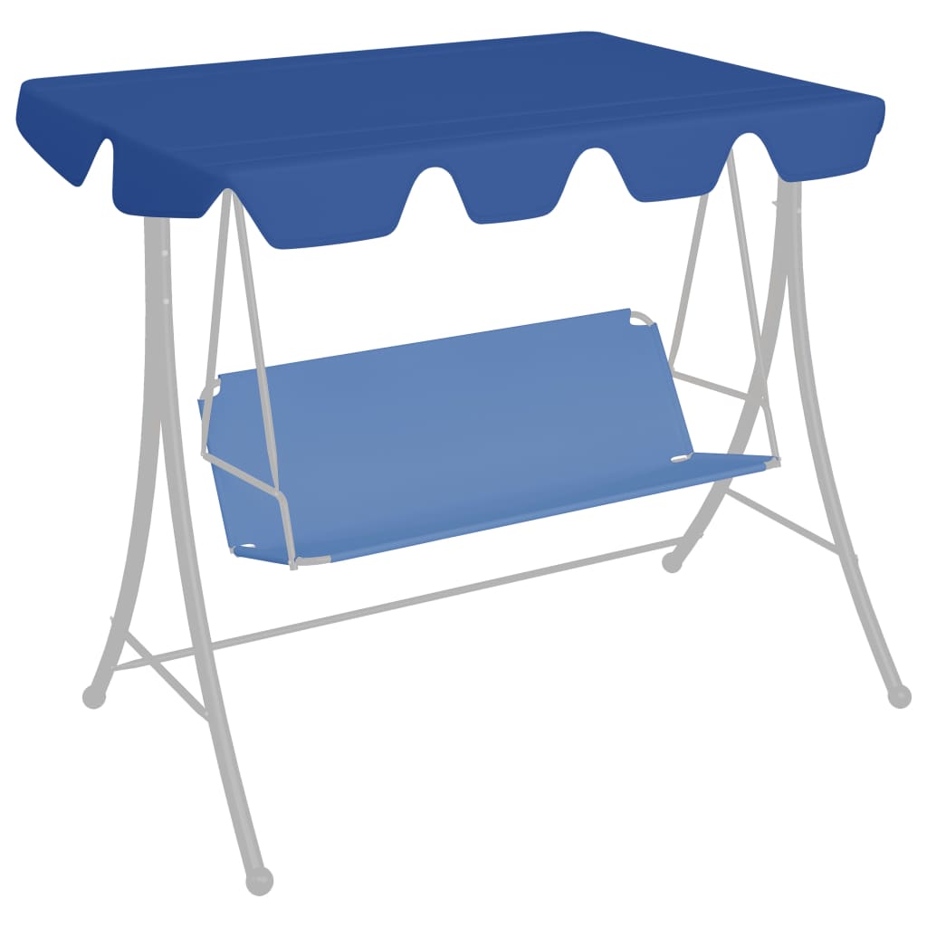 VidaXL Vervangingsluifel voor schommelbank 150 130x105 70 cm blauw