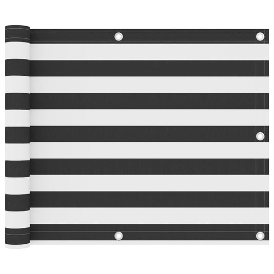 Vidaxl balkonscherm 75x300 cm oxford stof antraciet en wit