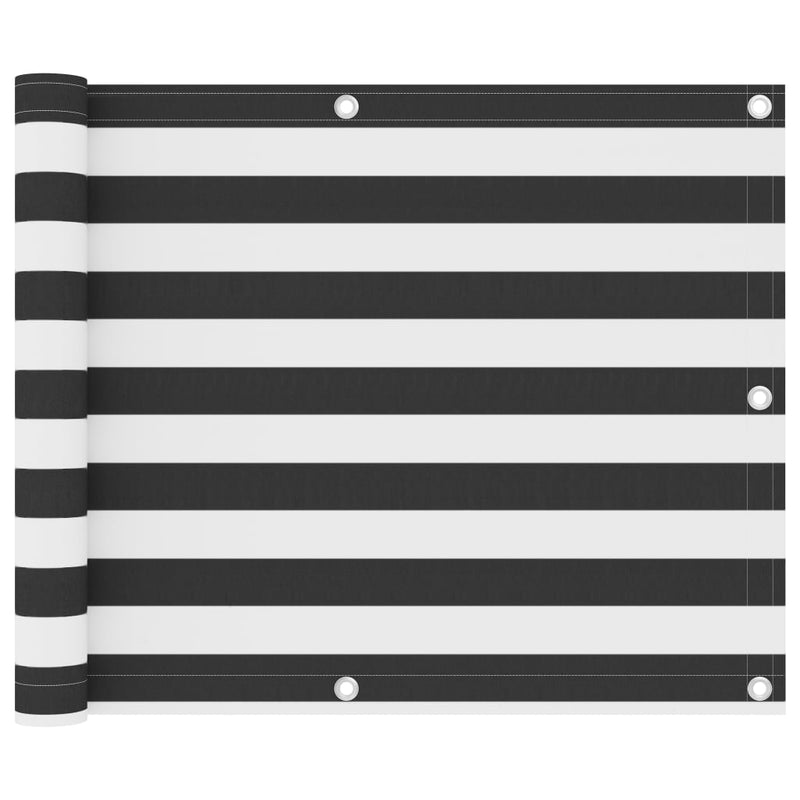 Load image into Gallery viewer, Vidaxl balkonscherm 75x600 cm oxford stof antraciet en wit
