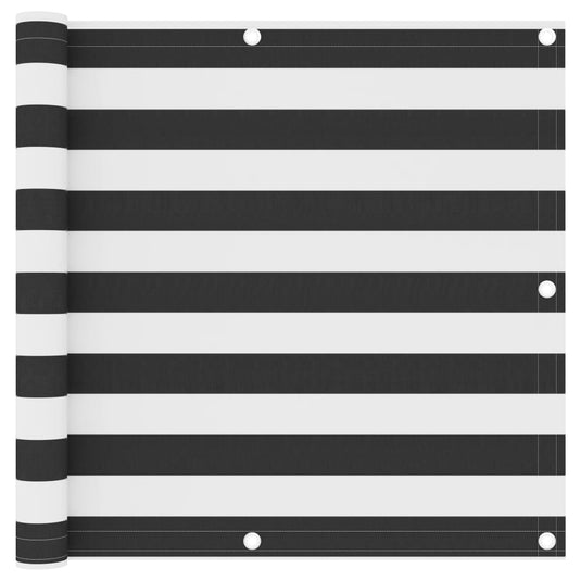 Vidaxl balkonscherm 90x400 cm oxford stof antraciet en wit