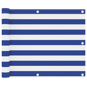 Vidaxl balkonscherm 75x400 cm oxford stof wit en blauw
