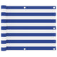 Vidaxl balkonscherm 75x400 cm oxford stof wit en blauw