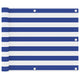 Vidaxl balkonscherm 75x500 cm oxford stof wit en blauw