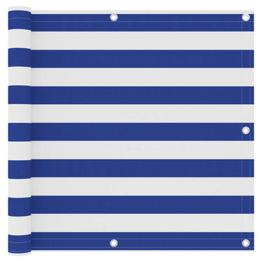 Vidaxl balkonscherm 90x300 cm oxford stof wit en blauw