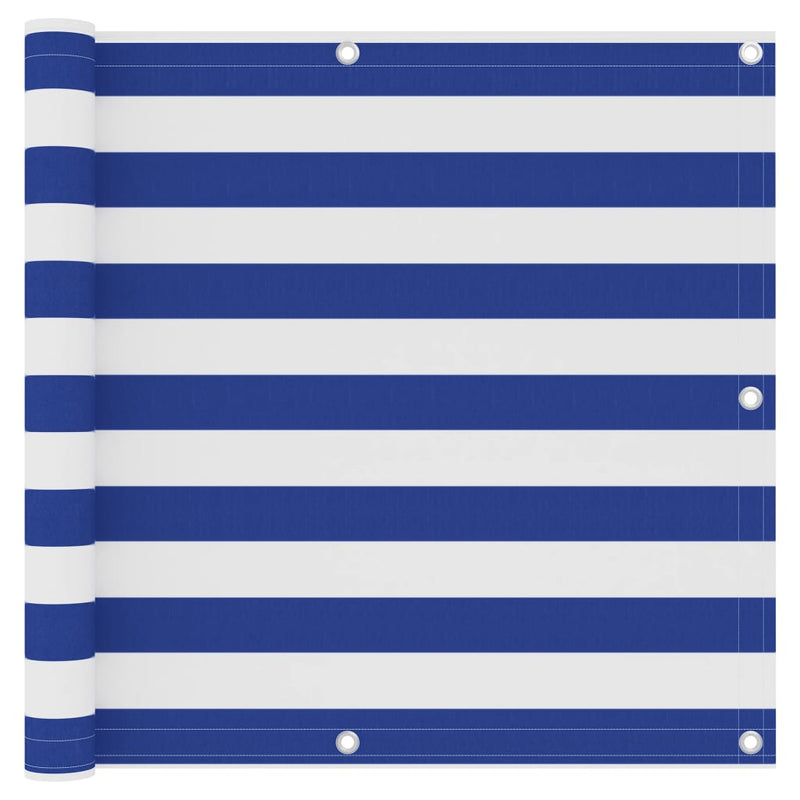 Load image into Gallery viewer, Vidaxl balkonscherm 90x300 cm oxford stof wit en blauw
