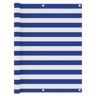 Vidaxl balkonscherm 120x300 cm oxford stof wit en blauw